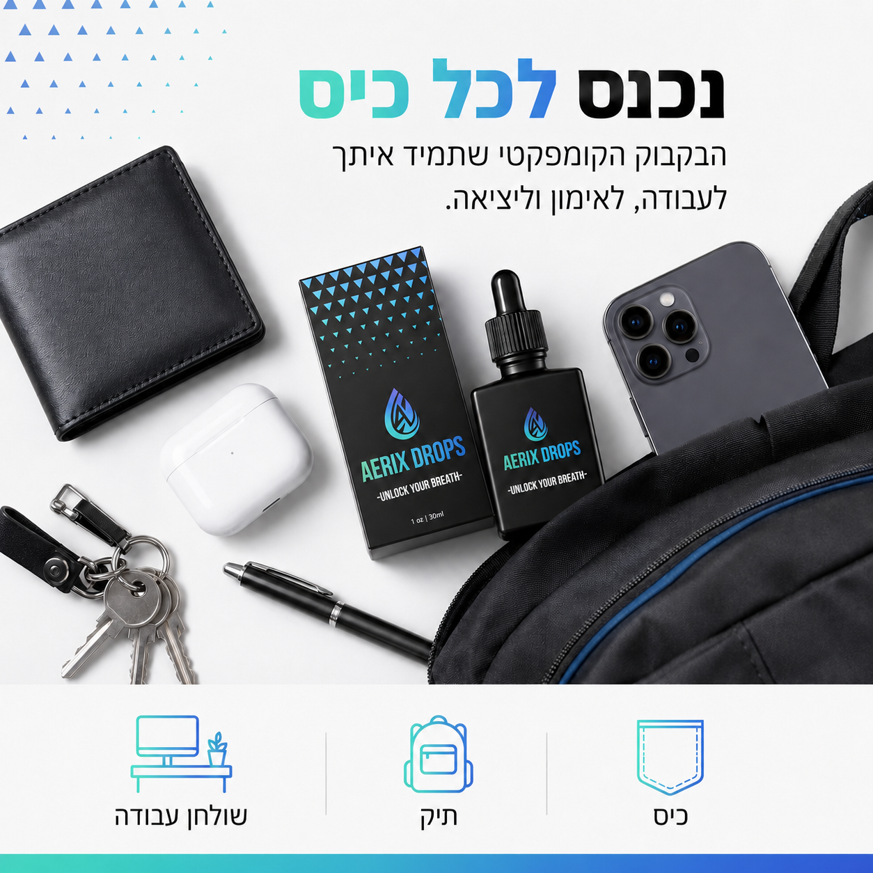 Aerix drops fit to every pocket
